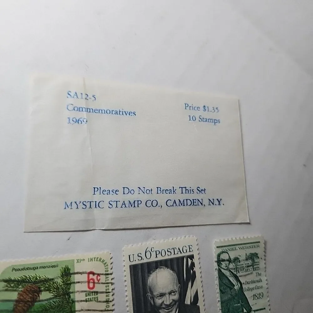 U.S. 1969 Commemorative Year Set 10 Stamps SA12-5